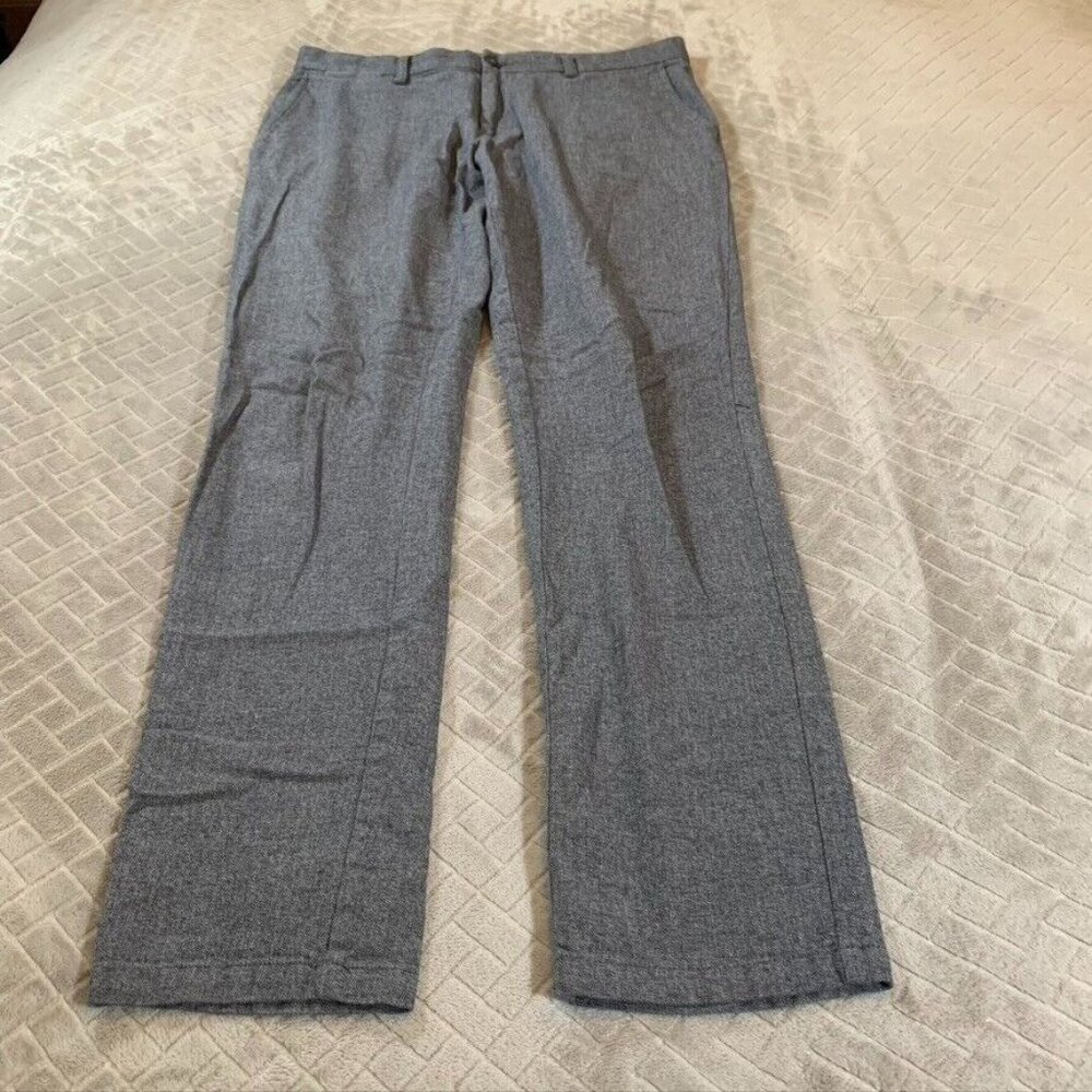 Old Navy Mens 32x32 Dress Pants Gray Woolen Ultimate Slim Straight Flex